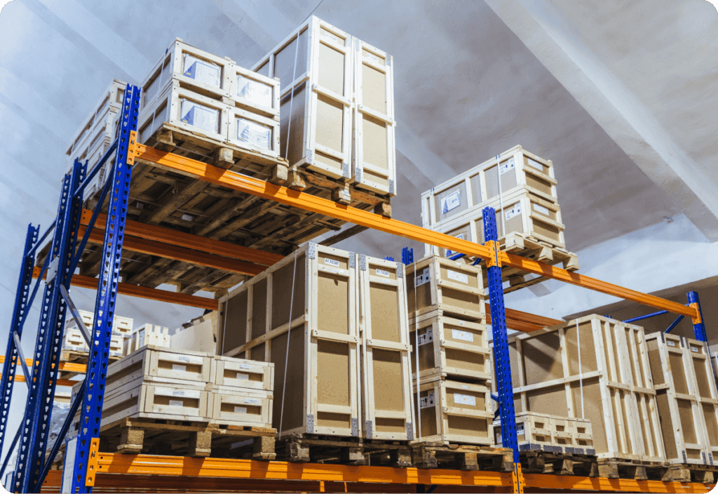 boxes in a warehouse to be distributed by effective supply chain planning and an scm system