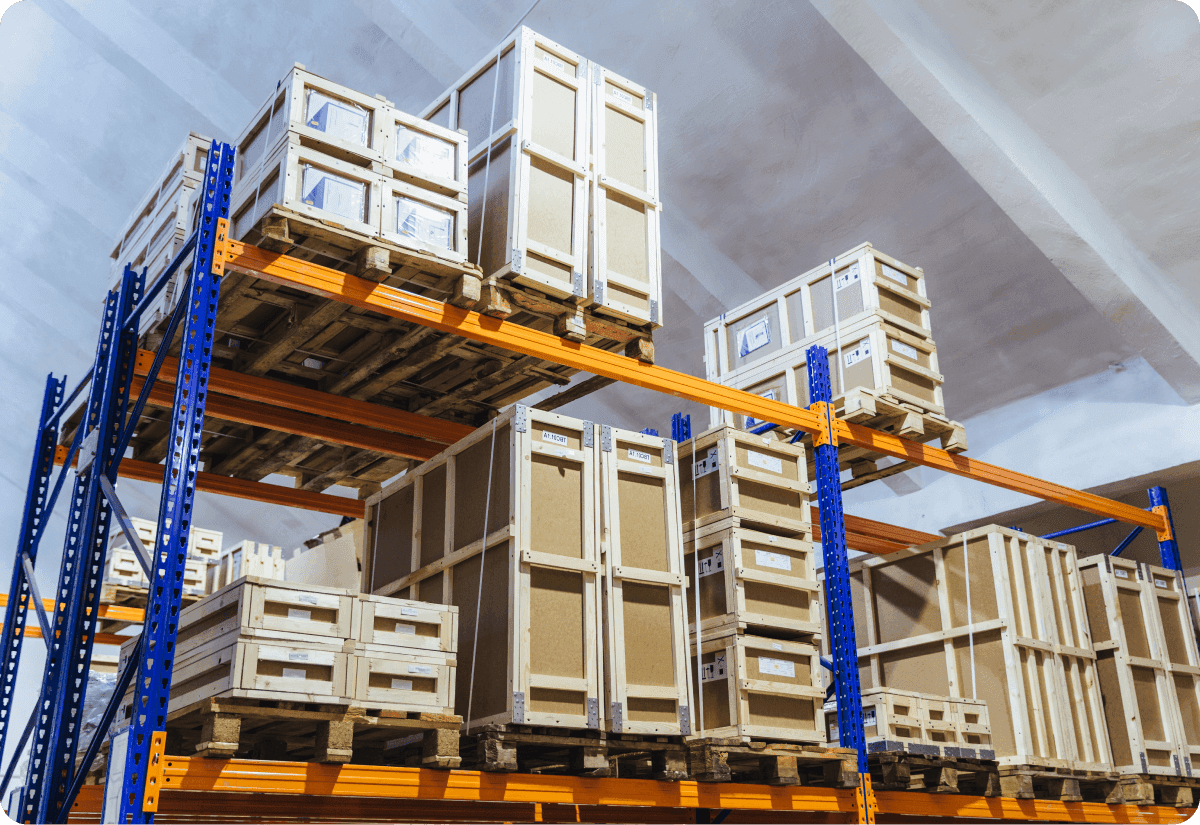 boxes in a warehouse to be distributed by effective supply chain planning and an scm system